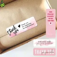 在飛比找蝦皮購物優惠-90 件裝粉色感謝您的訂單貼紙標籤用於小型企業裝飾貼紙文具的