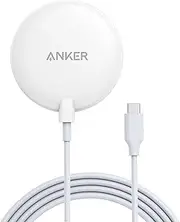 Anker Magnetic Wireless Charger, with 5 ft Built-in USB-C Cable, PowerWave Magnetic Pad Lite Only for 14/14 Pro/14 Pro Max/13/13 Pro Max(No AC Adapter)
