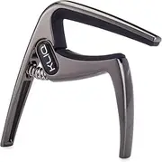 KLIQ Music Gear Guitar Capo For Acoustic And Electric 6-String Guitars, Black Chrome
