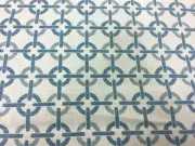 3.625 yds Lee Jofa Ciro Blue Geometric Cotton Linen Print Multi-Purpose Fabric