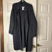 Pendleton Alpaca & Wool Cardigan Sweater With Pocket Size M Charcoal Deep Gray