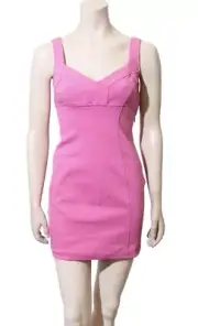 Diane von Furstenberg dvf Pink Heron Body Con Women Dress Size 8 Side Zipper New