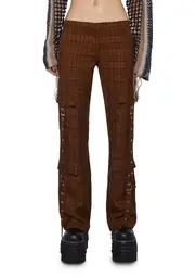 [The Ragged Priest] Blake Check Flare Pants