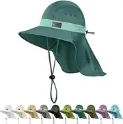 [Sukeen] Cooling Sun Hat for Men Women UPF50+ Wide Brim Fishing Hat with Neck Flap Adjustable Foldable Bucket Hat for Hiking