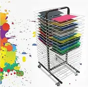 Art Drying Rack,Classroom Drying Rack,Floor-Standing Drawing Paper Drying Rack,Space Saving Suitable for Classrooms Studio and Homes(40th Tiers)