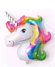 31299 UNICORN 33" Balloon Foil Mylar Party Rainbow Mane SuperShape 2pc