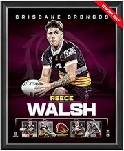 Reece Walsh Brisbane Broncos Official NRL Player Print Framed