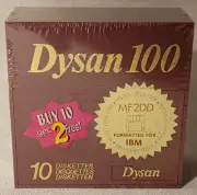 Dysan 100~10 MF2HD Formatted for IBM 3.5" Floppy Disks Box of 10 NEW