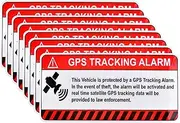 Anti-Theft GPS Tracking Sticker Set, Self Adhesive Decals With Warning Sign or Static Cling for Inside Window, Motorcycle, Bike, Vehicle Security (8 Pack)