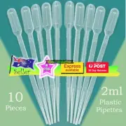 2ml Pipettes Graduated Droppers 10x Plastic Pipette LDPE Lab Liquid Craft DIY