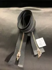 27" 2-way Black Metal Zipper without pulls