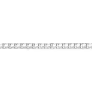 Silver 19cm Smooth Octagonal Box Bracelet