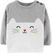 [Carter's] Baby Girls Cotton Cat Sweater