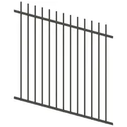 ProtectorAl 350 - 1200 x 1200mm Woodland Grey Raked Up to 15º Picket Top Pool Fence Panel