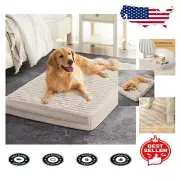 Plush Waterproof Dog Bed for Large Breeds - Orthopedic Support, 36"L X 27"W