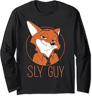 Disney Zootopia Nick Wilde Sly Guy Fox Long Sleeve T-Shirt