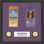 Baltimore Ravens Super Bowl Championship Ticket Coin Frame