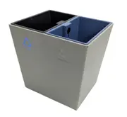 14L Gray Premium Leather Recycle Bin