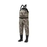 BASSDASH Men’s Neoprene Waders Black Reeds Camo for Fishing Hunting with R