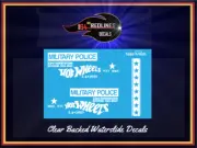 1/64 Dodge a100 "Military Police" CUSTOM Decal SCR-0615