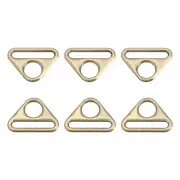 0.79" Adjuster Triangle with Bar Swivel Clip D Dee Ring Buckle, 6Pcs Bronze