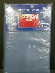 Trim a Home Blue Oblong 60"X84" Satin Stripe Tablecloth (Kmart)