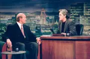 Football player Terry Bradshaw during an interview with host Jay - Old TV Photo