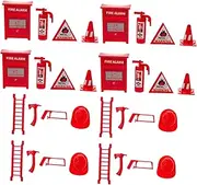 UPKOCH 4 Sets Mini Fire Extinguisher for Learning Mini Fire Ladder Model for Educational Play for Creative Micro Scene Decoration and Development