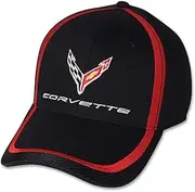 C8 Corvette Next Generation Red Stripe Accent Hat - Black