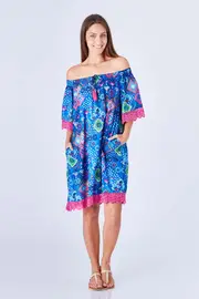 Bessie Peasant Dress--KAL-BESS15-O