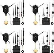 Binxind 4X Quartz Pendulum Trigger Clock Movement Chime Melody Mechanism Clock Kit with 3 Pairs of Hands