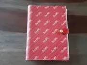 Coach Notebook With Diagonal Horse And Carriage Print Bright red