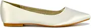 [Generic] Womens Flat Slip On Pumps Pointed Toe Ladies Ballet Casual Smart Shoes Size 3-8