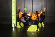 Halloween Ceramic Candle Holder Black Cats & Jack O Lantern jol