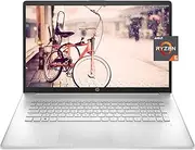 [HP] 17 Laptop, AMD Ryzen 5 5500U 6-core Processor, 16 GB RAM, 512GB SSD, 17.3-inch FHD(1920 x 1080) Anti-Glare IPS Display, Windows 11, Long Battery Life, 720p HD Webcam, Silver, W/GaLiMu