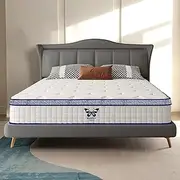 [BURFLY1977] 12 Inch Queen Mattress, Gel Memory Foam Individual Pocket Spring, Medium Firm Cooling CertiPUR-US Certified for Back Pain Pressure Relief with 365-Night Trial (12 inch, Queen)