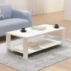 Fontana White 100cm Coffee Table with Open Shelf Storage