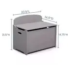 Delta TB83460GN-026 MySize Deluxe Toy Box - Gray