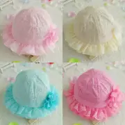Lovely Baby Kids Girls Toddler Flower Cloth Caps Sunshade Hollow Sun Hat