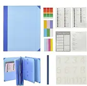 Pocket File Folders,File Folders Paper Expanding File Pocket - Reinforced Receipt Organizer Letter Size Receipt Organizer with Labels for Documents & Passports