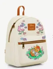 Loungefly Disney Bambi And Thumper The Bunny Sleeping Mini Backpack Flowers NWT