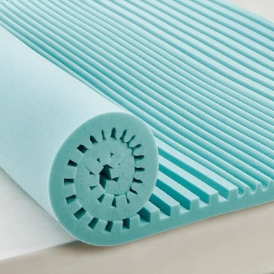 2 Inch Cooling Gel Memory Foam Mattress Topper Twin Size, 5-Zone Back Pain Re...