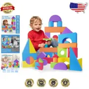 Vibrant 30-Piece EVA Foam Blocks - Non-Toxic Stacking Toy for Early Learning