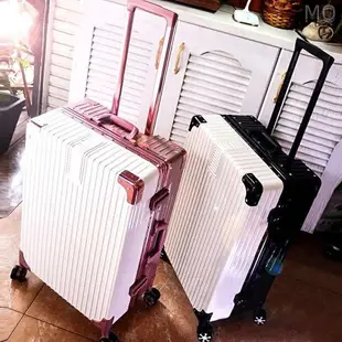 全新 拉桿箱行李箱旅行箱萬向輪鋁框20女男學生結實耐用密碼皮箱子24寸復古鋁框防刮行李箱 20吋 24吋 26吋 29吋
