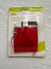 True Smuggle Collapsible Flask Set of 2 Red & Black with Carabiner & Funnel