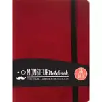 MONSIEUR NOTEBOOK RED LEATHER RULED SMALL
