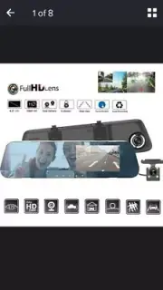 4.3" 1080P Full HD Dual Lens Car DVR Rearview Mirror Dash Camera Recorder NEW