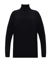 Ann Demeulemeester High-Neck Ribbed Jumper L Black