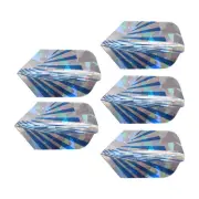 5Pcs Dart Shaft Rings,PET Unique Design Dart Accessory(Blue Silver Tone)