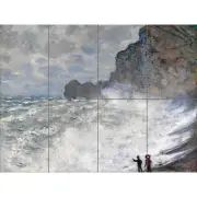 Claude Monet Rough Weather At Etretat XL Giant Panel Poster (8 Sections)